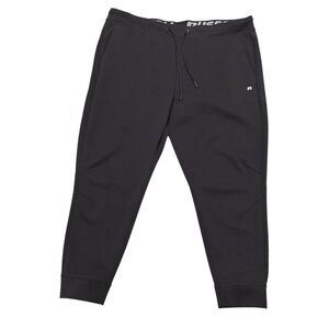 Russell Men's Athletic Black Sweatpants with Tapered Ankle Size 2X 44-46